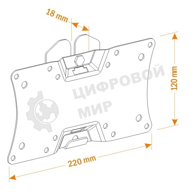 Кронштейн для телевизора Holder LCDS-5060 черный глянец 19