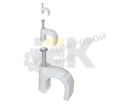 Скоба креп. круглая R10 (уп. 100 шт) ИЭК USK11-10-100