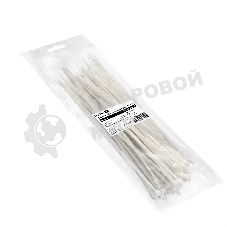 Стяжка (хомут) нейлоновая ExeGate CV66-400x4.8W (нейлон 6.6, 400x4.8 мм, неоткрывающаяся, halogen free, -40°C - +85°C, белая, 100 шт)