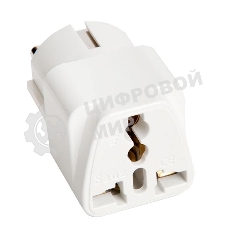 Переходник сетевой с китайской вилки на евровилку, с заземлением