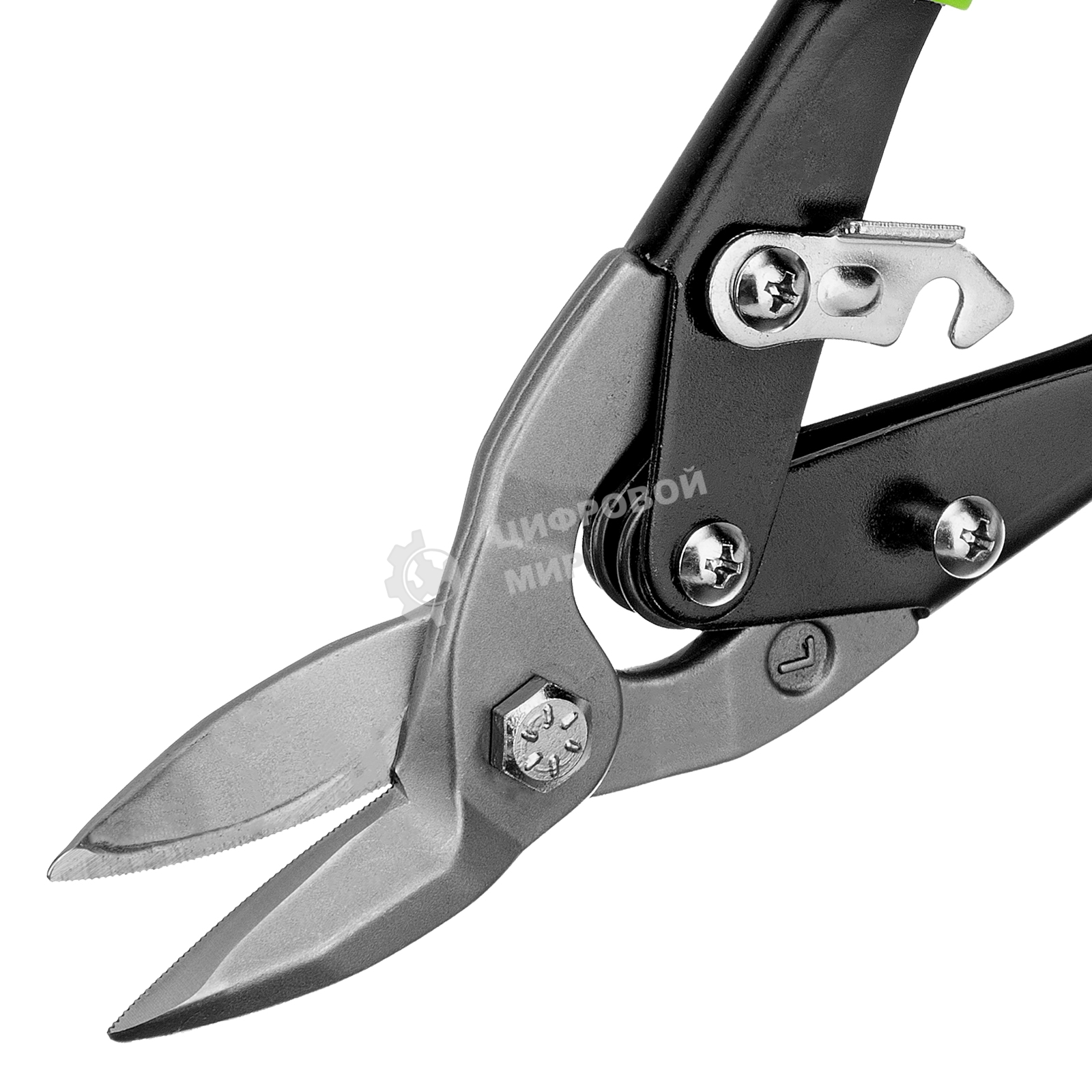 Ножницы по металлу Сибртех, 250 мм, левый рез, сталь С55,двухкомпонентные рукоятки