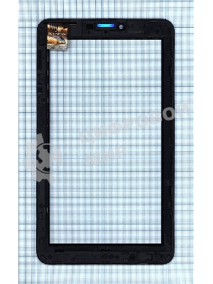 Сенсорное стекло (тачскрин) для Irbis TZ51, черное с рамкой