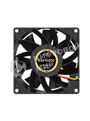 Вентилятор для корпуса ExeGate EX09238S3P-24 черный, 92 мм, 4500 об/мин, 48.3 дБ, 3 pin