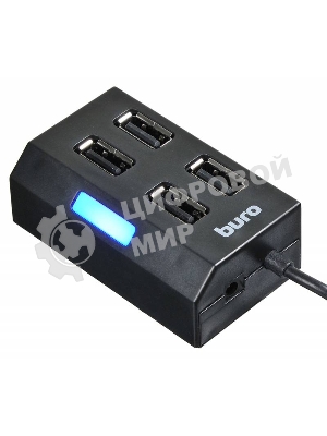 USB-концентратор Buro BU-HUB4-U2.0, USB 2.0, USB 4 порта, USB
