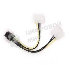 Кабель Gembird Разветвитель питания, 2xMolex->PCI-E 6pin, для подкл. в/к к б/п