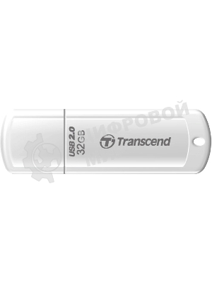 Флешка USB Transcend JetFlash 370 (TS32GJF370), 32Gb, USB 2.0, R/W 12/5, белый