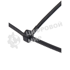 Хомут-стяжкa нейлоновая с тройным замком Rexant 350x4,8 мм, черная, упаковка 100 шт.