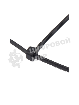 Хомут-стяжкa нейлоновая с тройным замком Rexant 350x4,8 мм, черная, упаковка 100 шт.