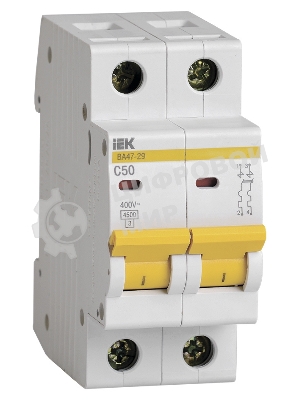 Выключатель автоматический IEK MVA20-2-050-C ВА47-29 2Р 50А 4,5кА х-ка С IEK