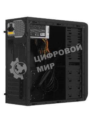 Компьютерный корпус Miditower ExeGate EX287030RUS UN-604-UN600 (ATX, БП UN600 с вент. 12см, 2*USB+2*USB 3.0, аудио, черный)