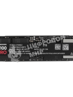 Накопитель SSD 2Tb Samsung 9100 PRO, M.2, PCI-E 5.0 x4, TLC 3D NAND R/W - 14800/13400 Mb/s