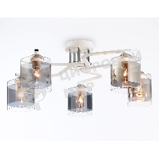 Светильник Ambrella light TR303219/5 WH/CH/SM белый/хром/дымчатый E27*5 max 60W D580*250