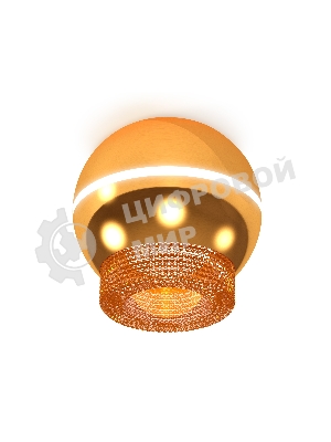 Светильник Ambrella Light XS1105020 PYG/CF золото желтое полированное/кофе MR16 GU5.3 LED 3W 4200K (C1105, N7195)