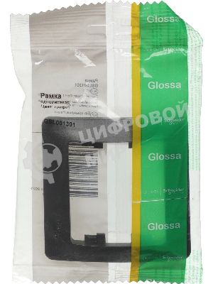 Рамка 1-м Glossa графит SchE GSL001301