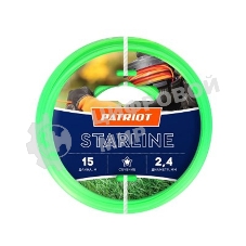Леска для садовых триммеров Patriot Starline d=2.4мм L=15м (805201061)