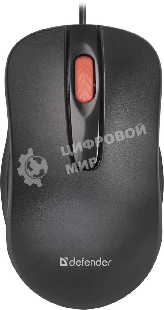 Мышь проводная Defender Point MM-756 черный, 1000 dpi, USB, кнопки - 3