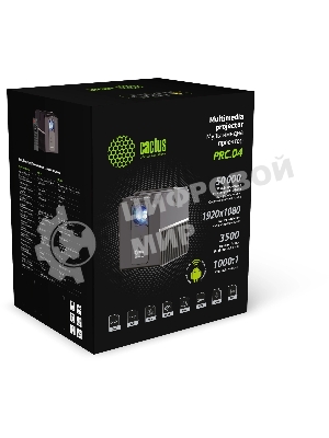 Проектор Cactus CS-PRC.04WT.WUXGA-A LCD 3200Lm (1920x1080) 2000:1 ресурс лампы:30000часов 1xUSB typeA 1xHDMI 1.35кг