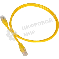 Патч-корд LANMASTER TWT UTP cat.5e, с заливными колпачками, 10.0 м, желтый