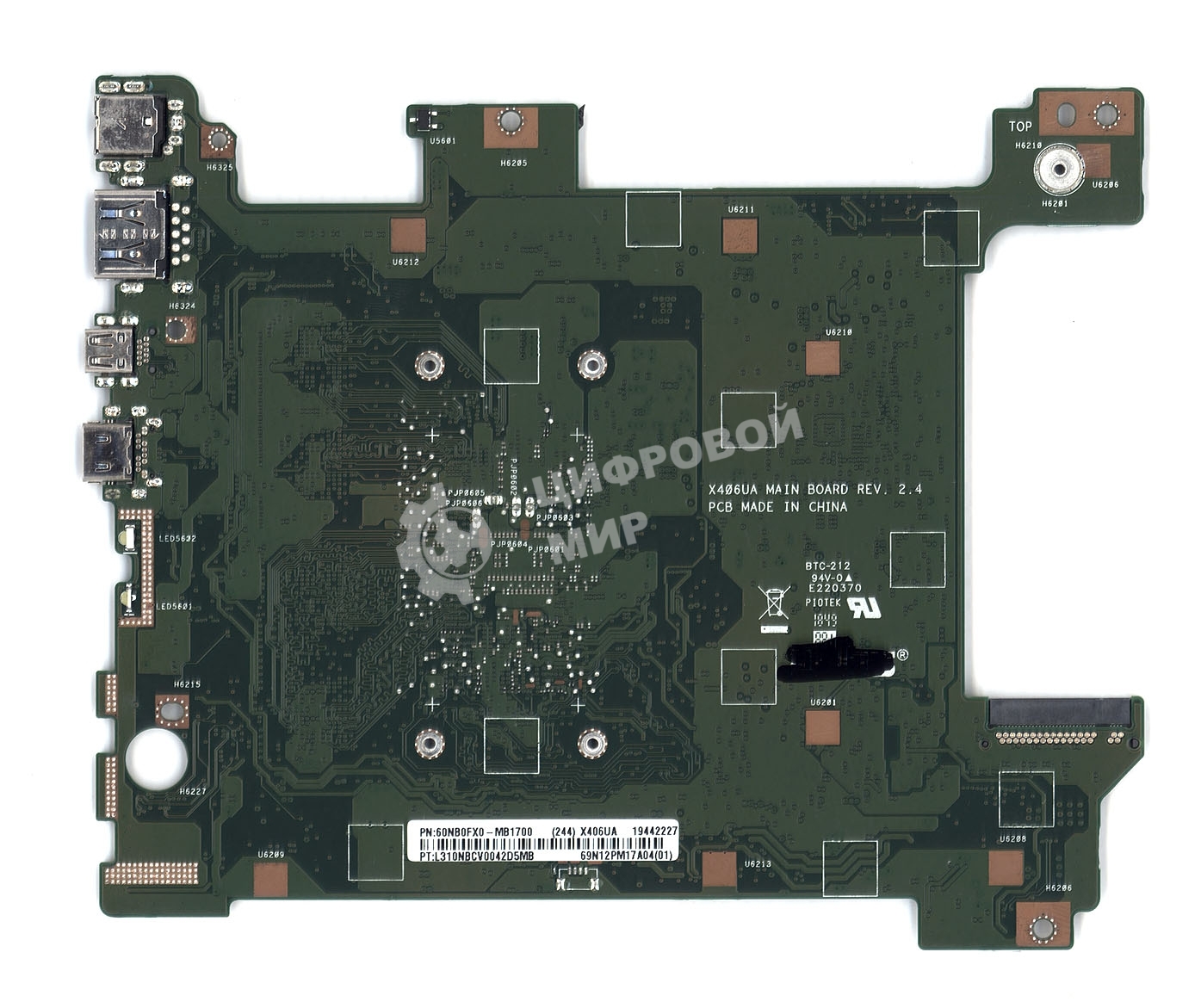 Материнская плата для Asus X406UA 4G/I3-7020U 90NB0FX0-R00082