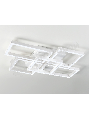 Потолочный светодиодный светильник Ambrella light FA1011/4+1 WH белый 90W 3000K-6400K 710*490*95 (ПДУ ИК)