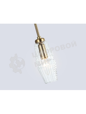 Светильник Ambrella light LH55208 BS/CL латунь/прозрачный E14 max 40W D80*270