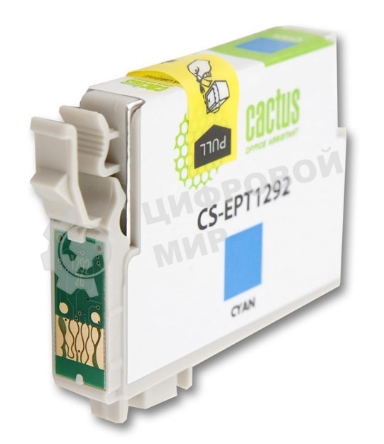 Картридж струйный Cactus CS-EPT1292 (T1292) голубой (10 мл) для Epson Stylus Office B42/BX305/BX305F/BX320/BX525/BX625/SX420/SX425