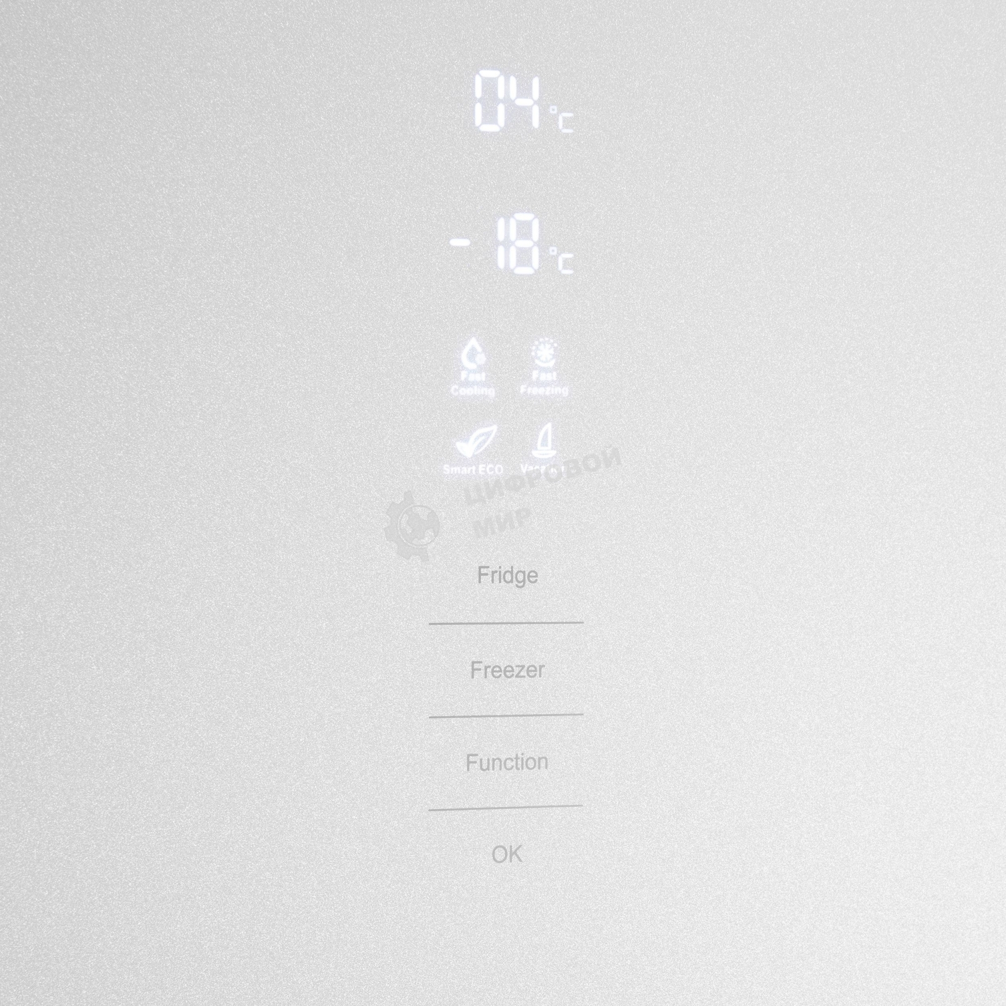 Холодильник Maunfeld MFF200NFW белый глянц. двухкамерный 271/106л морозилка снизу