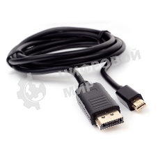 Кабель miniDP<->DP Cablexpert CCP-mDP2-6, 20M/20M, v.1.2, 4K, 1.8м, черный, позол.разъемы, пакет