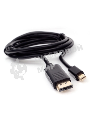 Кабель miniDP<->DP Cablexpert CCP-mDP2-6, 20M/20M, v.1.2, 4K, 1.8м, черный, позол.разъемы, пакет