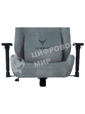 Кресло игровое Бюрократ Knight N1 Fabric серо-голубой Light-28 с подголов. крестовина металл