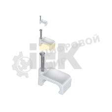 Скоба креп. прям. 12 мм с гвозд. (уп. 100 шт) ИЭК USK21-12-100