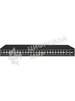 Коммутатор Osnovo SW-64822(700W) 48 портовый PoE коммутатор, 48*10/100 Base-T PoE, 2*GE Combo Uplink, PoE на порт до 30W, суммарная мощность PoE до 700W