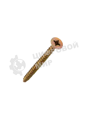 Саморез универсальный Kranz 5х60, желтый цинк, пакет (10 шт.)