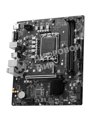 Материнская плата MSI PRO B760M-E DDR4, LGA 1700, Intel B760, 2xDDR4, 4xSATA, 1xM.2, 1xPCIe 4.0 x16, 1xPCIe 4.0 x1, 1xHDMI, 1xVGA, 1x1Gb LAN, 2xUSB-A 3.2 Gen 1, 4xUSB-A 2.0, 3x3.5 мм, 7.1, mATX