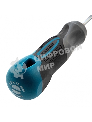 Отвертка Gross 12101 SL3,0 x 75 мм S2, трехкомпонентная рукоятка