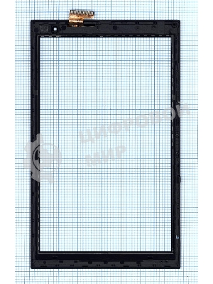 Сенсорное стекло (тачскрин) для Irbis TW42. черное с рамкой