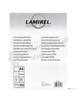 Пленка для ламинирования Lamirel 100мкм A4 (100 шт) глянцевая (LA-78658)