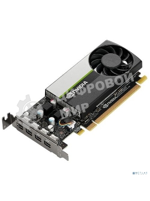 Видеокарта NVIDIA T1000 4G, long bracket and short bracket together