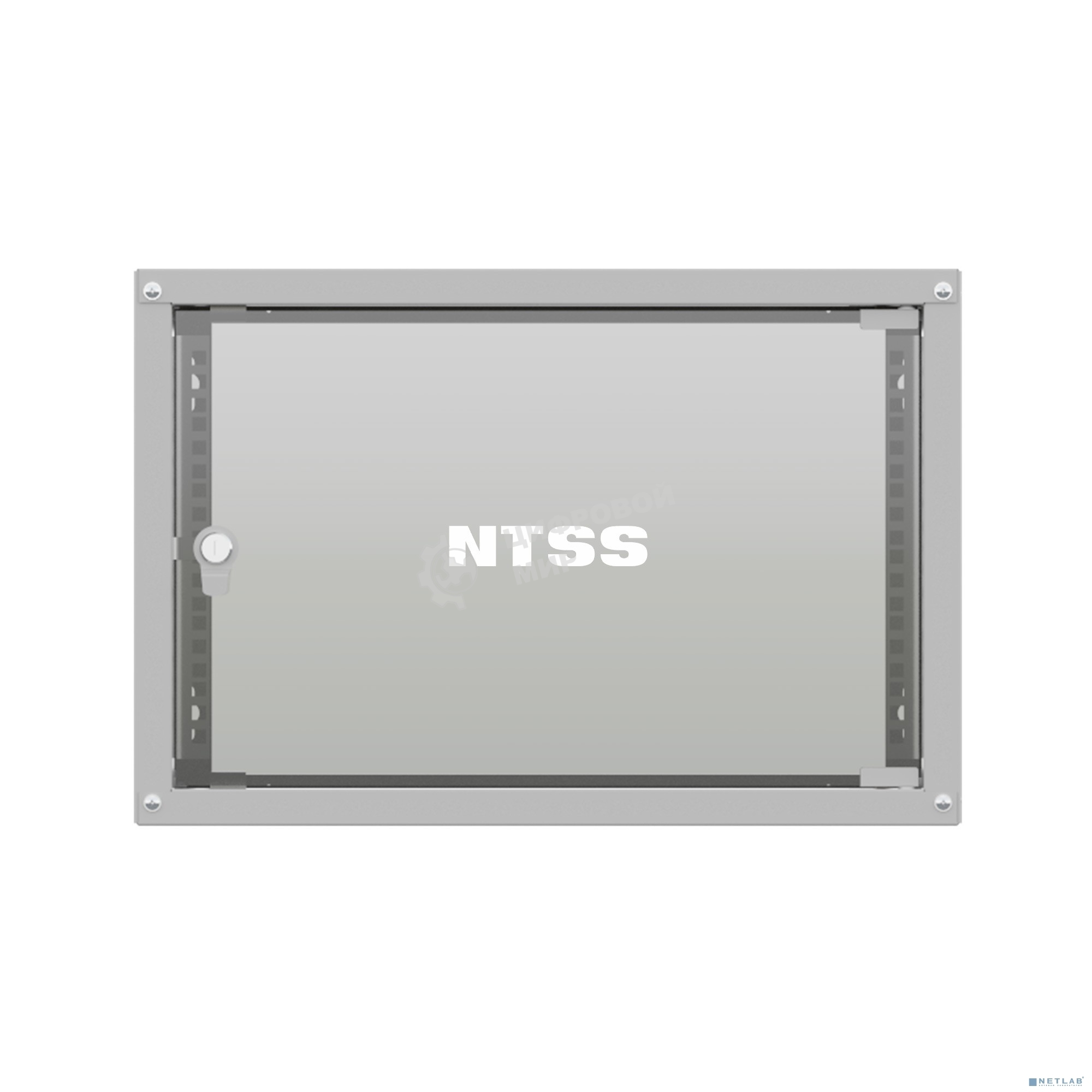 Шкаф коммутационный NTSS LIME (NTSS-WL6U5545GS) настенный 6U 550x450 мм пер. дв. стекл несъемн. бок. пан. 30 кг серый 110 град.
