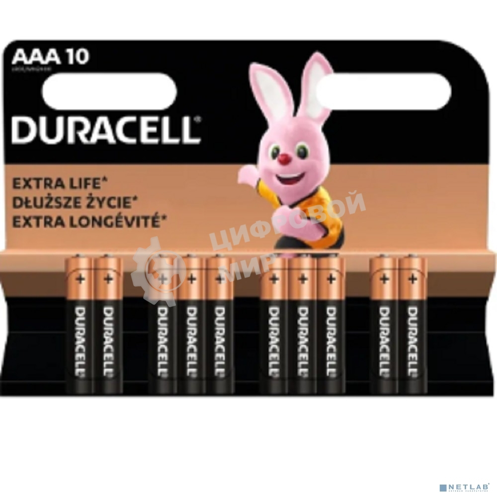 Батарейка DURACELL LR03-10BL BASIC AAA (MN2400) (10 шт. в уп-ке)