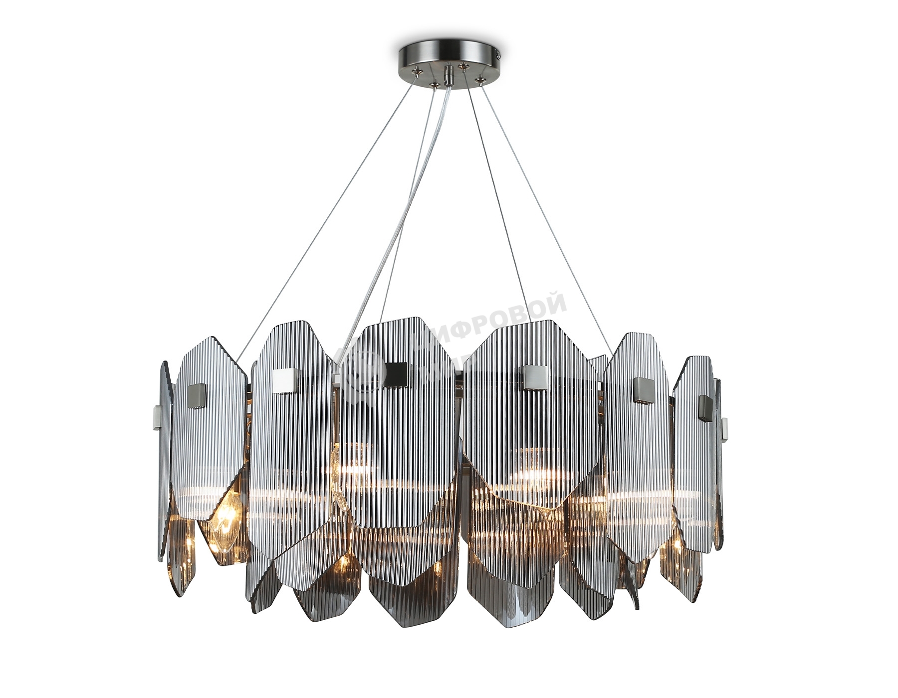 Светильник Ambrella light LH31203/8 SN/SM сатин никель/дымчатый E14*8 max 40W D650*270