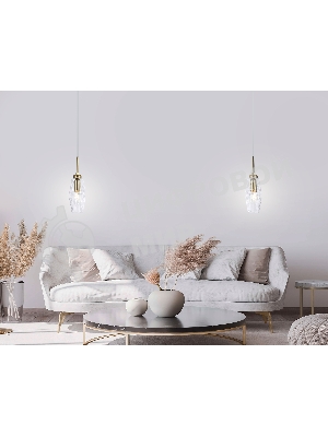 Светильник Ambrella light LH55208 BS/CL латунь/прозрачный E14 max 40W D80*270