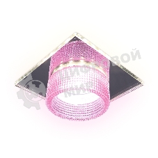 Светильник Ambrella light TN356 CH/PI хром/розовый GU5.3+3W (LED COLD) 95*95*45