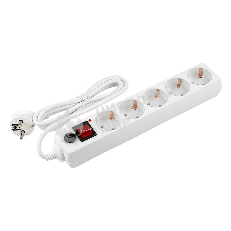 Сетевой фильтр General GPS-5-16-3x1-300-W, 5 мест, 16А, 3x1 мм2, 3 м, белый