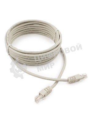 Патч-корд UTP Cablexpert cat.6, 5м, литой, многожильный, серый