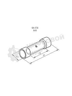 Соединительная гильза изолированная Rexant L-32 мм 6-10 мм² (ГСИ 10/ГСИ 6,0-10,0) красная