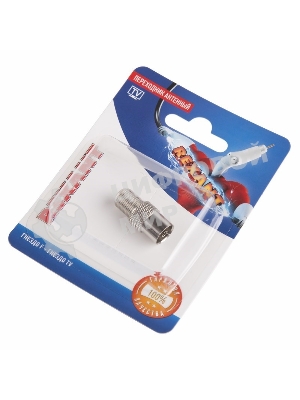 Переходник антенный Rexant (гнездо F - гнездо TV), (1 шт.)