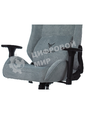 Кресло игровое Бюрократ Knight N1 Fabric серо-голубой Light-28 с подголов. крестовина металл