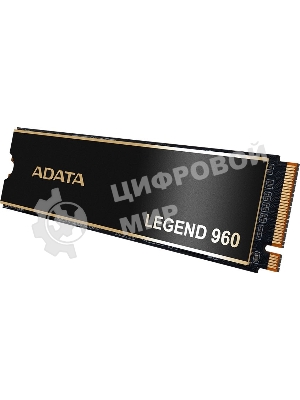 Накопитель SSD ADATA LEGEND 960, 2Tb, PCIe 4.0 x4, M.2 2280, NVMe, R/W 7400/6800, с радиатором