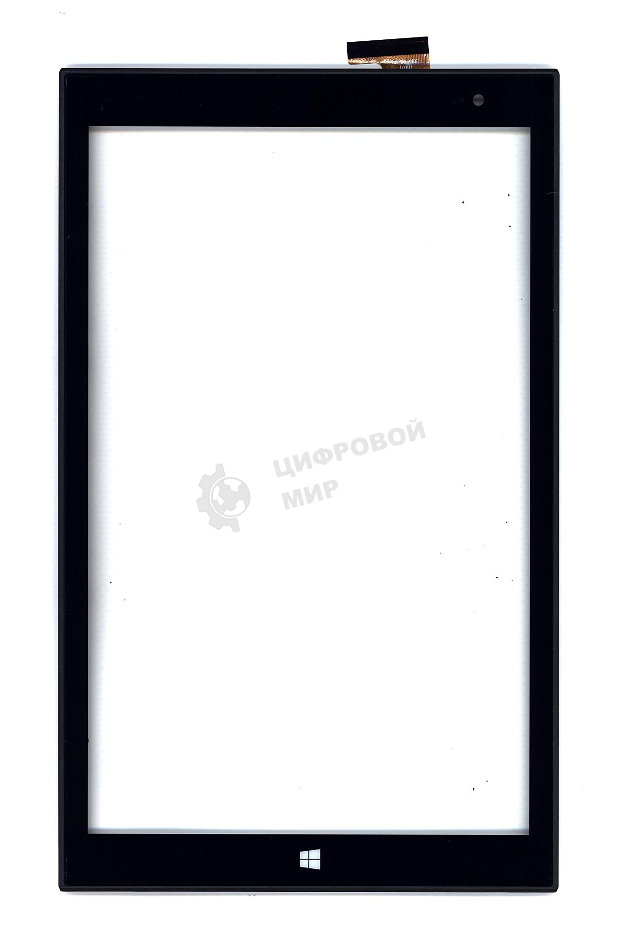 Сенсорное стекло (тачскрин) для Irbis TW43, черное с рамкой